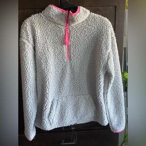 No Boundaries pullover Sherpa like top/jacket.